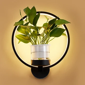 

Nordic Plant Wall Lights Innovative Bedside Bedroom Lamp Wedding Staircase Living Room Simple Modern Aisle Wall Lamp