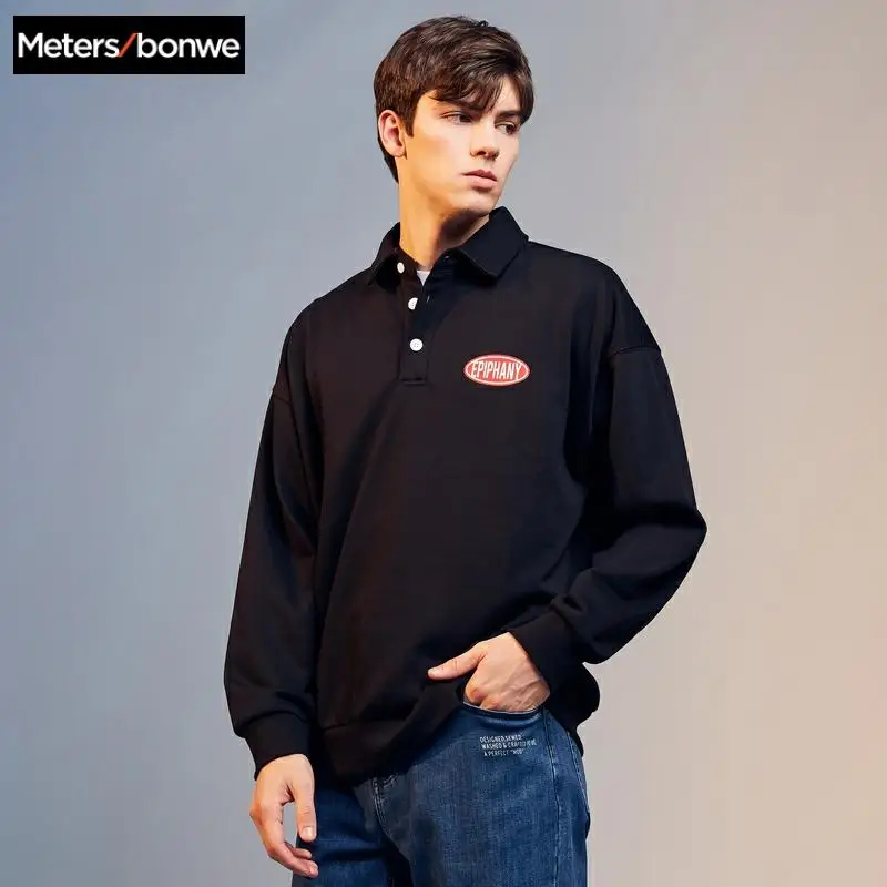 Metersbonwe Autumn And Winter new comfort Sweatshirt men Thick Knit pullover Solid color Polo collar Hoodies Metersbonwe Autumn And Winter new comfort Sweatshirt men Thick Knit pullover Solid color Polo collar Hoodies