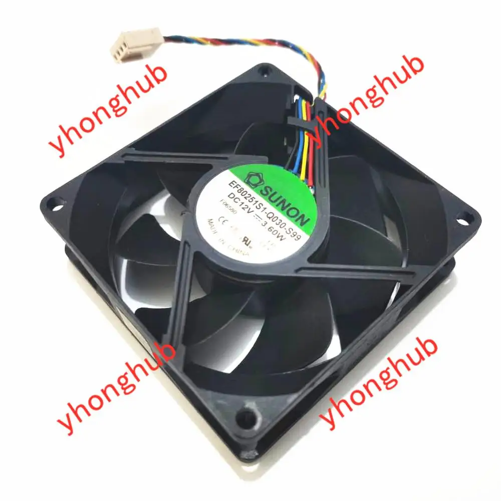 SUNON EF80251S1 Q030 S99 Сервер охлаждающий вентилятор AC/DC 12V 3 60 W 80x80x25 мм 4 провод|fan dc|square fanfan