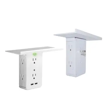 

2020 New 8 Port Surge Protector Wall Outlet, 6 Electrical Outlet Extenders, 2 USB Chargin