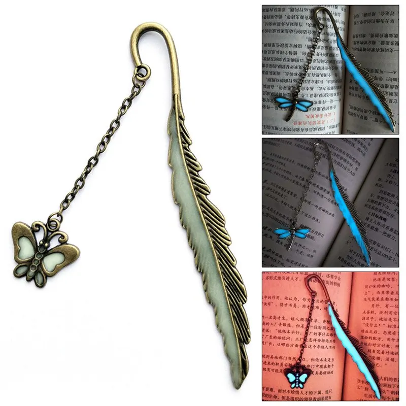 1 шт. ретро светящаяся закладка бабочка в форме стрекозы этикетка для чтения закладка для студентов подарок школьные канцелярские принадлежности