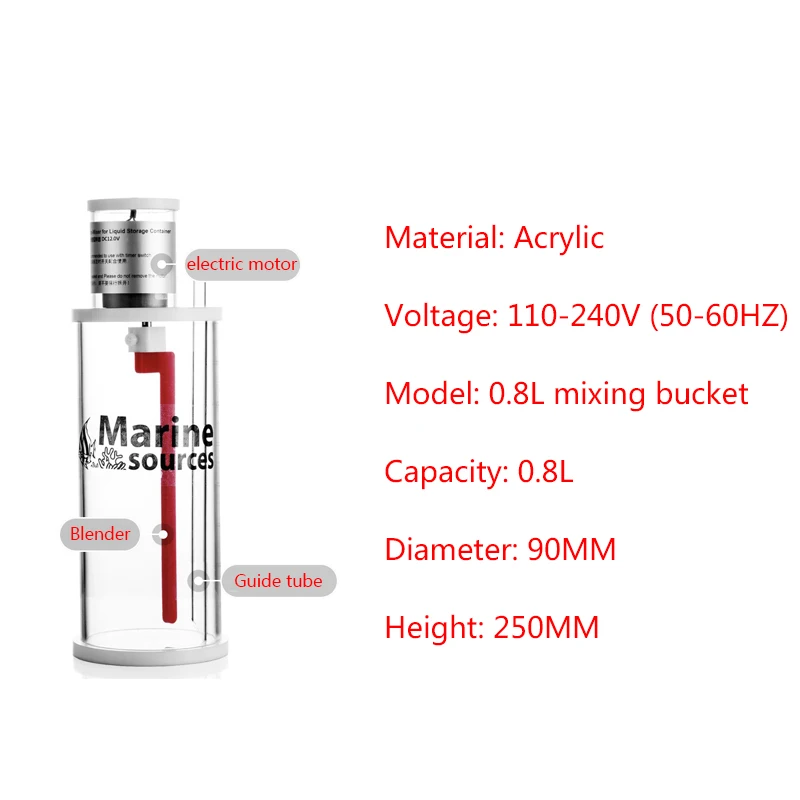 Marine water pump marine water accumulator tank 5L agitator special mixing head for titration cans pump liquid storage tank