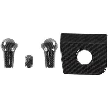 

Car Styling ABS Look Gear Shift Knob Decals Trim with Car Co-Pilot Armrest Storage Box Switch Button Frame Cover Trim