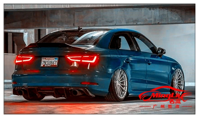 Для Audi A3 S3 RS3- высокое качество R углеродное волокно задний спойлер на крыло, крышу багажник губы крышка багажника автомобиля стиль