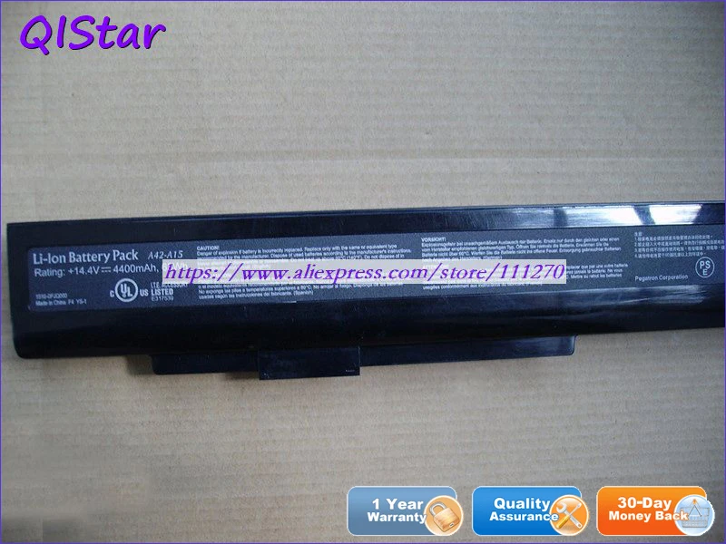 QISTAR 14,4 V 4400 мАч натуральная A42-A15 A32-A15 A41-A15 ноутбук аккумулятор для MSI A6400 CR640 CX640 серии Тетрадь компьютер