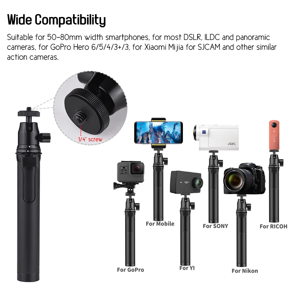 LANBEIKA Bluetooth селфи палка складной штатив дистанционный монопод для IOS iPhone X 8 7 Plus Gopro Hero 6 5 4 3 SJCAM SJ4000 SJ5000