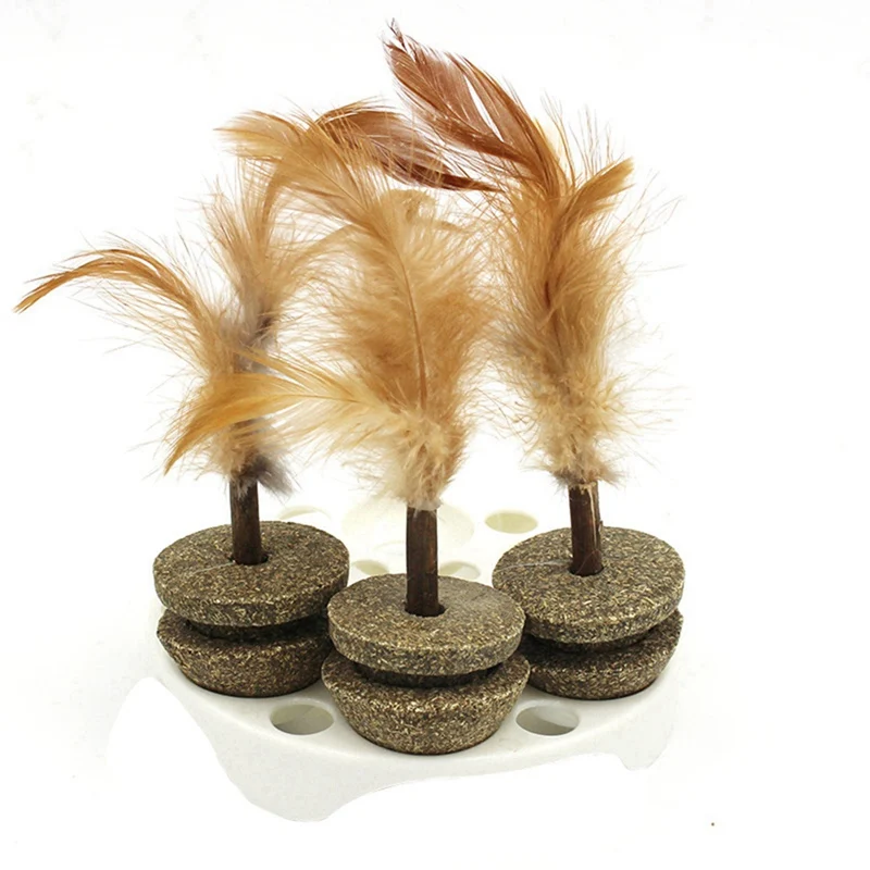 Мягкая перьевая кошачья игрушка мяч для Питомца Кошка натуральная кошачья мята лакомство мяч домашнее погоня игрушки здоровое съедобное лечение кошачья кошка кошачья мята игрушки