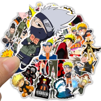 

50-100pcs Anime Naruto Sasuke Cartoon for Snowboard Laptop Luggage Fridge Car- Styling Vinyl Decal Stickers Anime Accessories