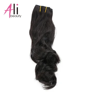

Ali Beauty One piece Set 4 Clip-in 100% Human Hair Extensions 50g Chinese Natural wavy Machine Made Remy Hair