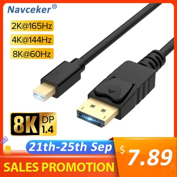 

2020 4K@144Hz Mini Displayport DP 1.4 Cable 2K@165Hz DP 1.4 Thunderbolt Adapter DP to Mini DP PC Converter for Macbook Pro Air