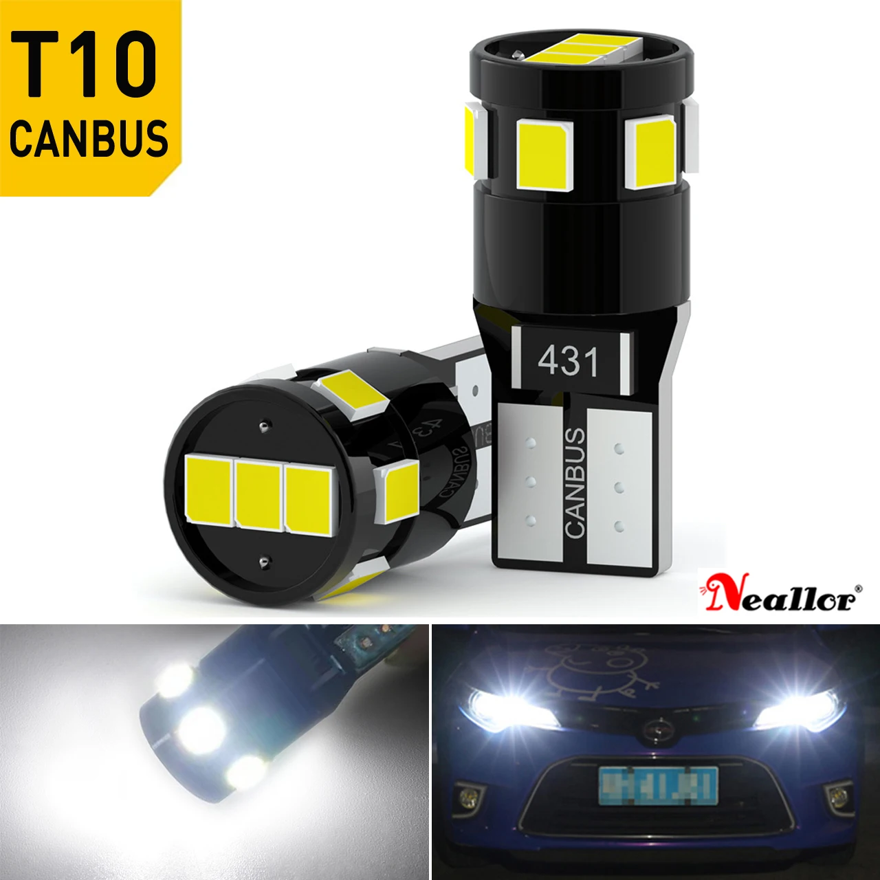 A pack T10 W5W LED Canbus Light Bulb Car Position Parking Lamp For Renault Clio Duster Scenic Fluence Logan Captur Master | Автомобили и