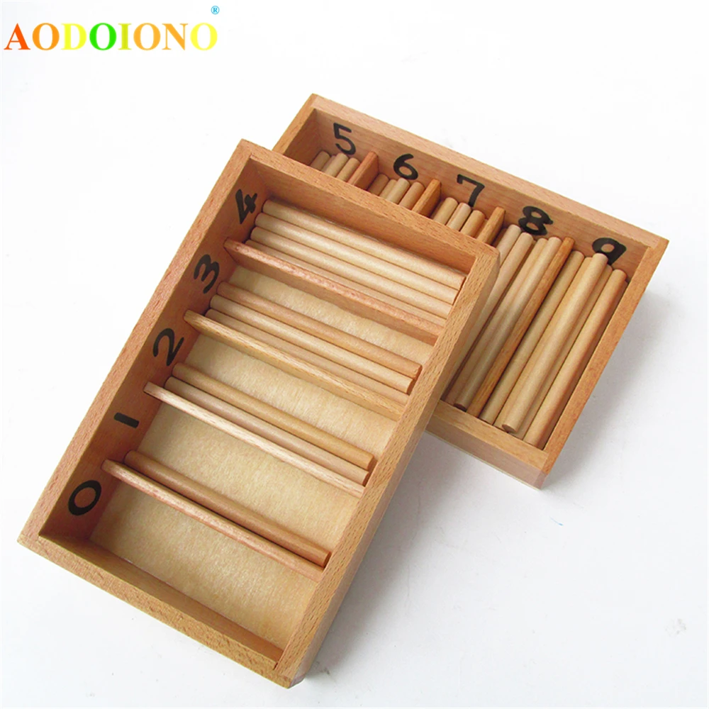 Montessori Wood Spindle Box 1