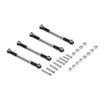 

Aluminum Alloy Steering Rods Linkage Adjustable Turnbuckle Rod for D90 MN-90 MN-99 MN-91 FJ-45 RC Car 1/12 Rock Crawler,Black