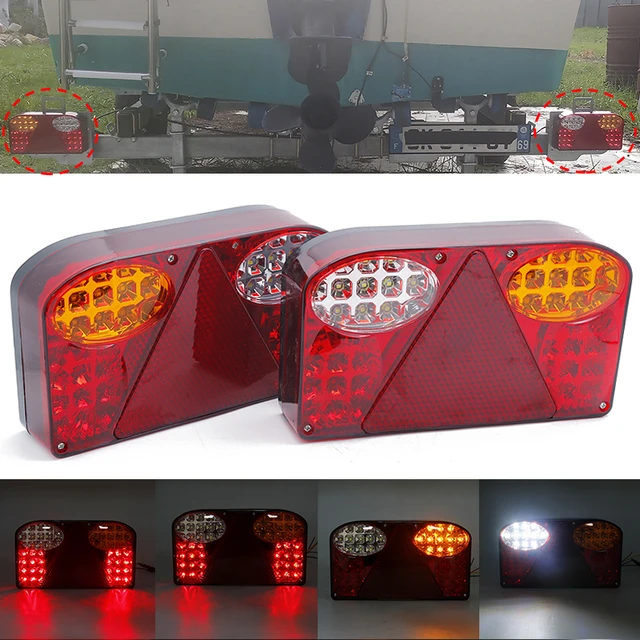 12V LED Car Truck Tail Light Taillight Rear Brake Light Signal Lamps Indicator for Van Lorry Trailer