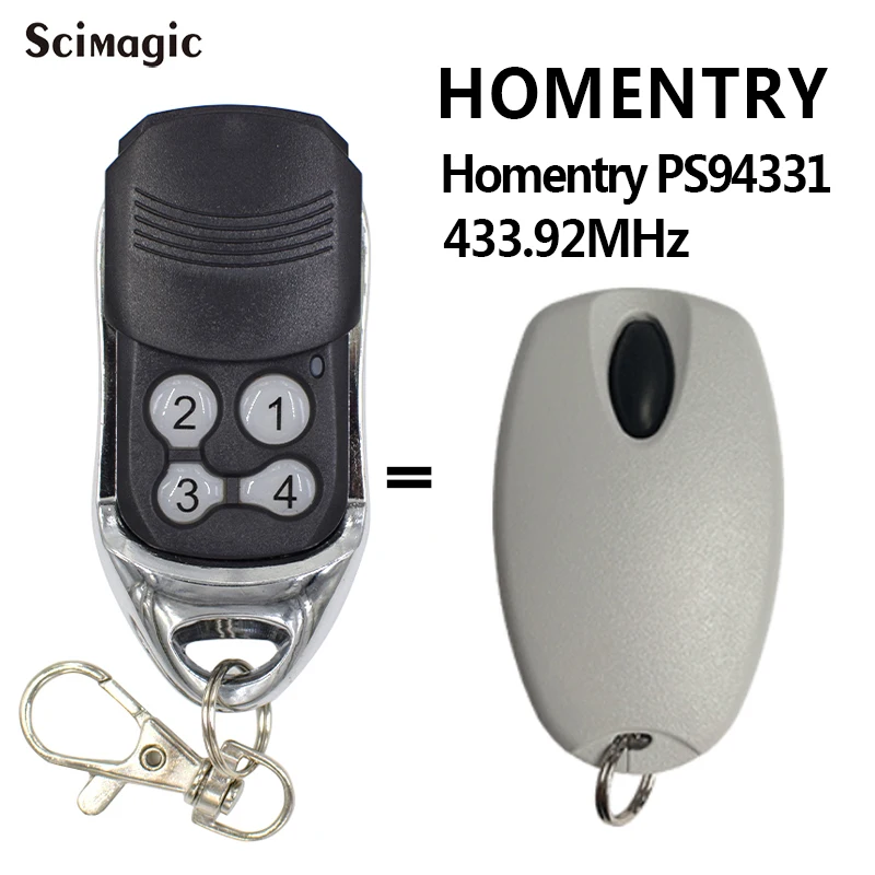 

HOMENTRY PS94331 Command Garage Door Remote Control 433.92MHz Gate Key Fob