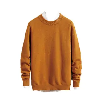

Autumn Winter Men'S Knitted Sweater Men'S Solid Color Casual Sweater Men's Slim Pullovers