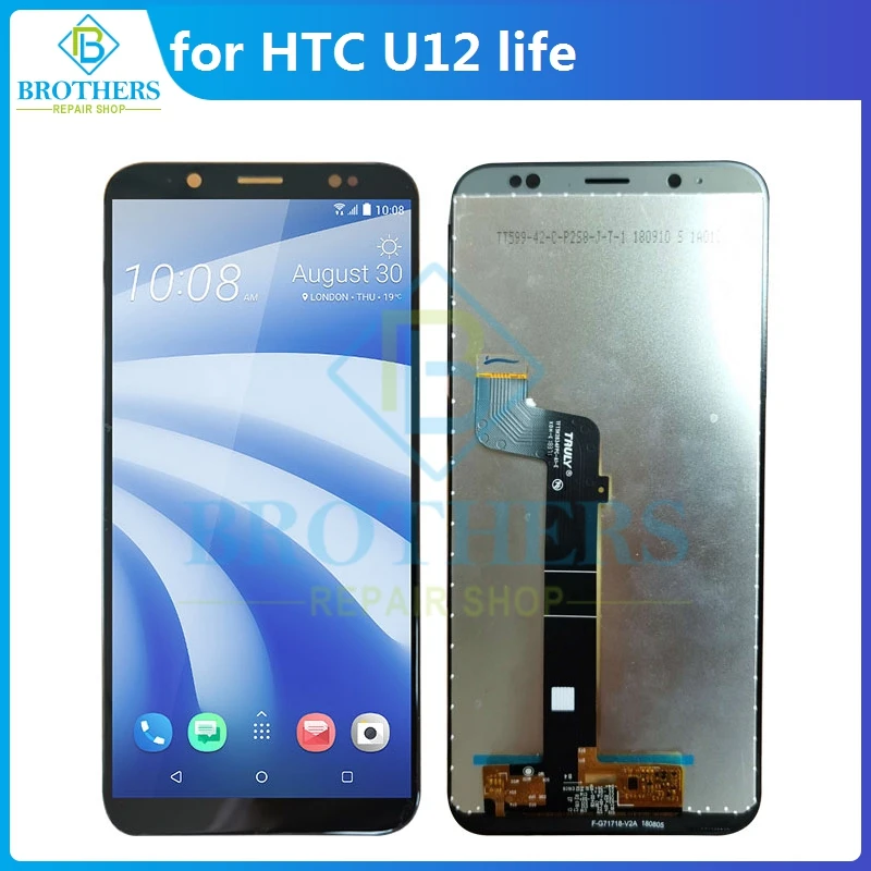 ЖК-экран для HTC U12 Life, ЖК-дисплей для HTC U12Life, сенсорный экран в сборе без рамки, сенсорный дигитайзер для телефона, Запасная часть