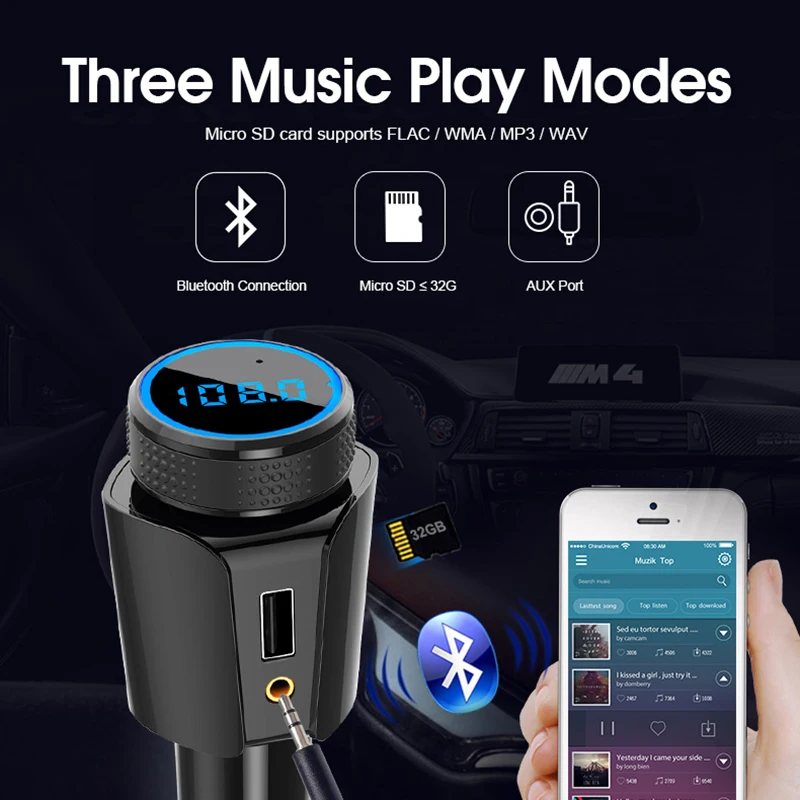 Автомобильный Bluetooth fm-передатчик MP3-плеер автомобильный комплект TF карта музыкальный формат Hands-Free FM модулятор автомобильное зарядное устройство автомобильные аксессуары
