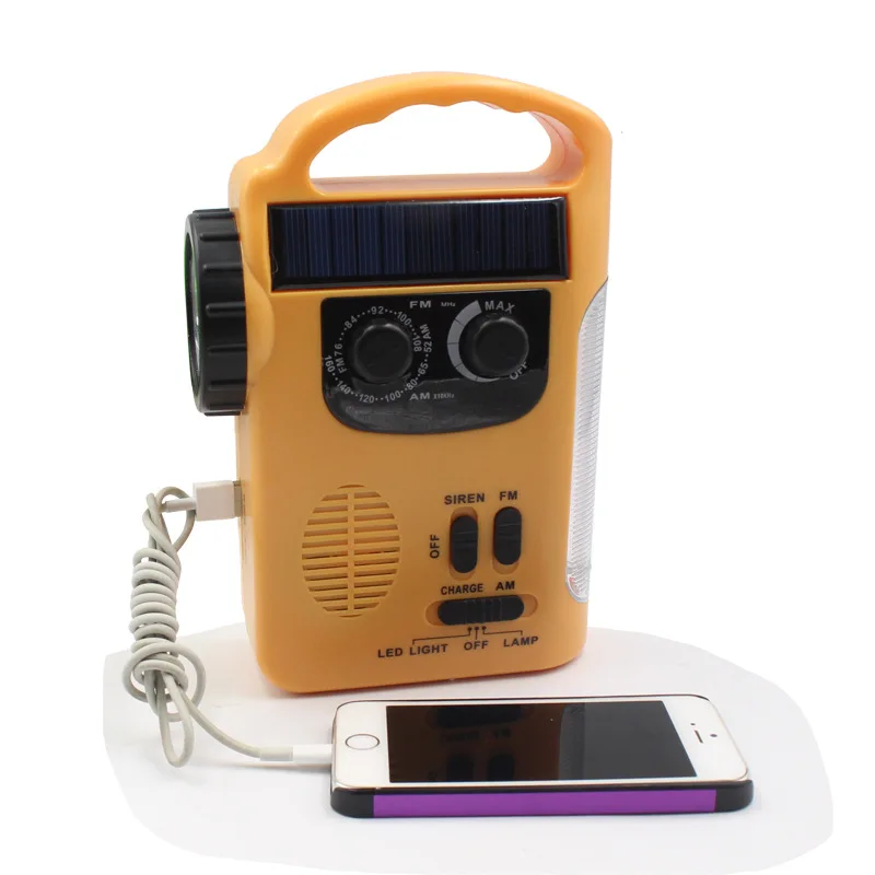 

Solar Flashlight Solar Camping Buckle Radio LED Flashlight Solar Hand Flashlight