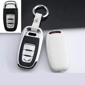 

Carbon Fiber Zinc alloy Car Key Cover Case For Audi A6 RS4 S5 A3 Q3 Q5 S3 A4 Q7 A5 TT 2017 2018 2019 Auto Protection Accessories