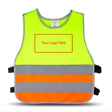 Детский жилет со светоотражающими полосками, новая информация о безопасности для детей, серый жилет со светоотражающими полосками