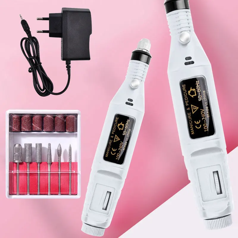 

Nail Drill Machine Pen Apparatus For Manicure Milling Cutters Electric Electric Nail Sander Pedicure Manicure Kit Remov Nail Gel
