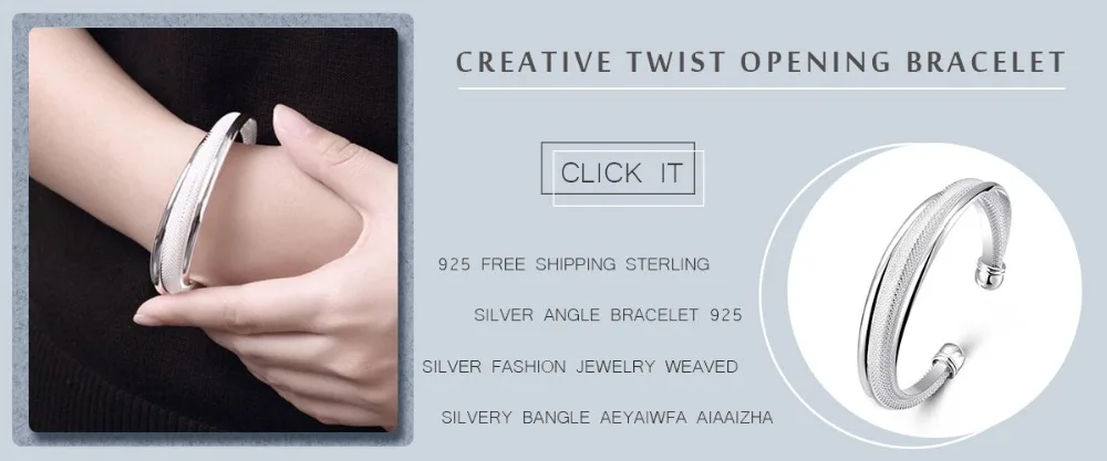 Классические Простые Модные 925 пробы серебряные регулируемые гладкие браслеты для женщин ювелирные изделия