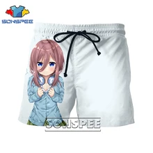 Модные шорты в стиле панк, повседневные, аниме, для мужчин и женщин, квинтуплеты, для отдыха, уличная рубашка, спортивные, Harajuku, пляжные тренировочные брюки