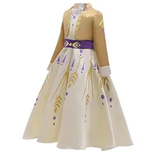 Эльза 2 Косплэй queen Карнавальные Платья с изображением Эльзы из мультфильма «Холодное сердце» костюмы платье принцессы Анны, дети, девочки, фантазийные вечерние платья, комплект одежды для девочек