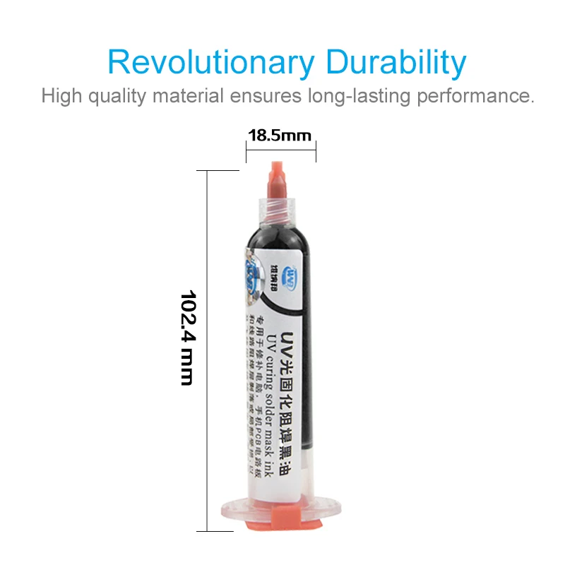 10CC Black UV Solder Mask Ink for PCB Circuit Board Protect Prevent Corrosive Arcing Soldering Paste Flux Oil