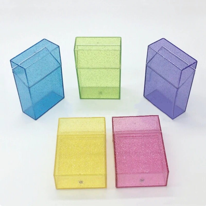 New 5 Colors Slim Transparent Flash Cigarette Box 20 Pack Cigarettes Holder Plastic With Cover Portable Storage Box For Women Cigarette Accessories Aliexpress new 5 colors slim transparent flash cigarette box 20 pack cigarettes holder plastic with cover portable storage box for women