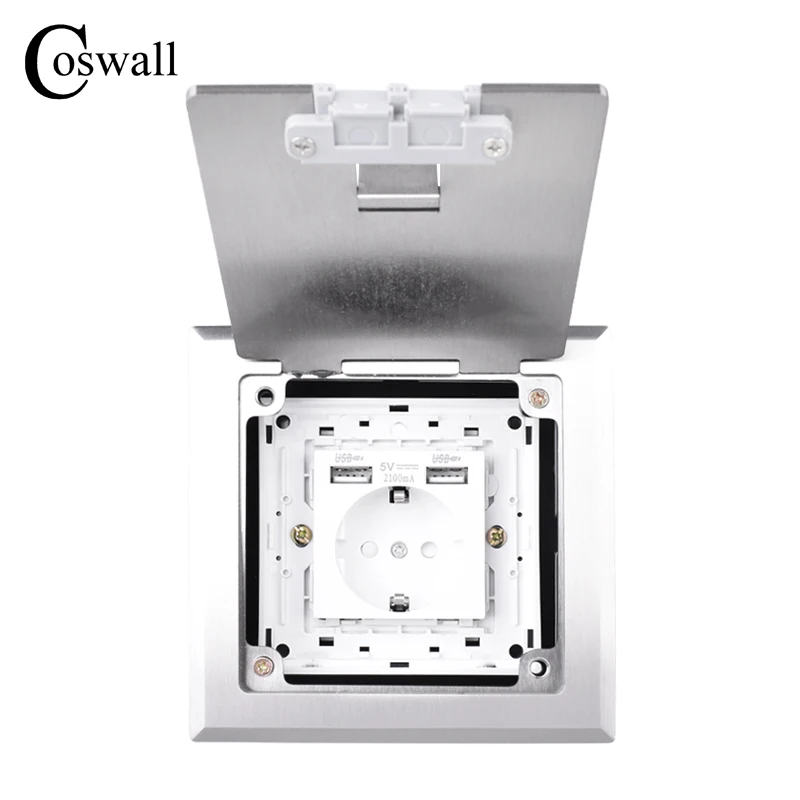 Алюминиевая панель COSWALL европейская розетка + HDMI-Совместимость 2 0 и CAT6 разъем для