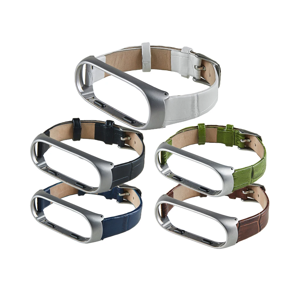 Цветной кожаный ремешок для Xiaomi Mi Band 4/3 смарт часов xiaomi mi band3 4 черный