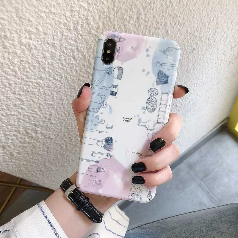 Розовые синие косметические жесткие чехлы для ПК huawei P30 P20 lite mate 20 Pro Honor 8X10 Lite 20 V20 Nova 3 3i 4 5 5i back fundas capa