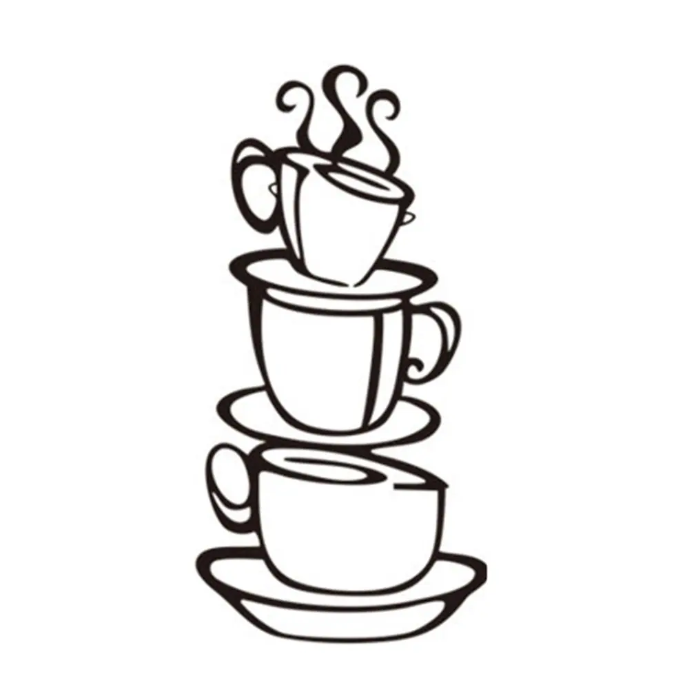 Super Z Outlet Black Coffee Cup Silhouette Metal Wall Art For Home Decoration Java Shops Restaurants Gifts | Дом и сад