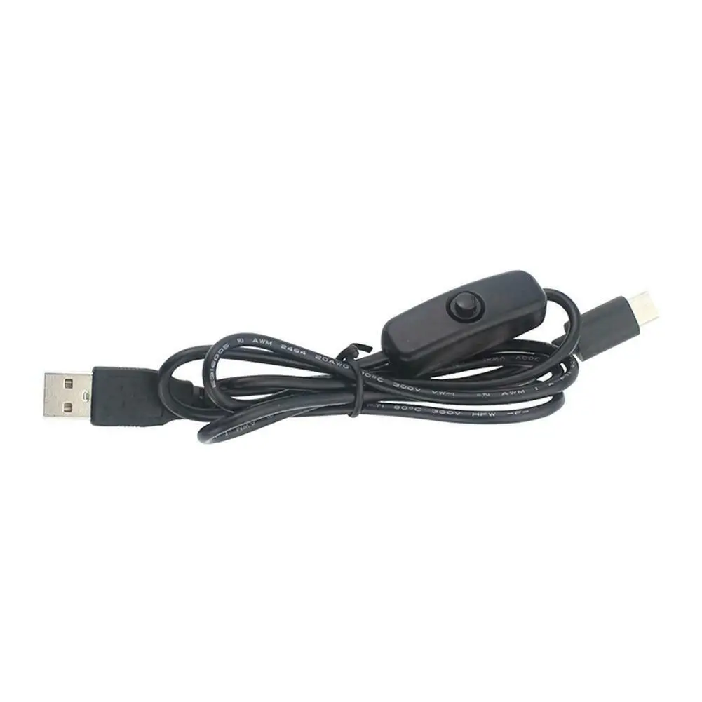 Мощность Кабель-адаптер 5В 3A USB к Тип-C Питание шнур с вкл/выкл кнопка fg6