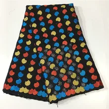 5 ярдов швейцарская кружевная ткань последняя Тяжелая вышитая бисером Африканская Хлопковая ткань швейцарская вуаль кружева популярный Дубай Стиль