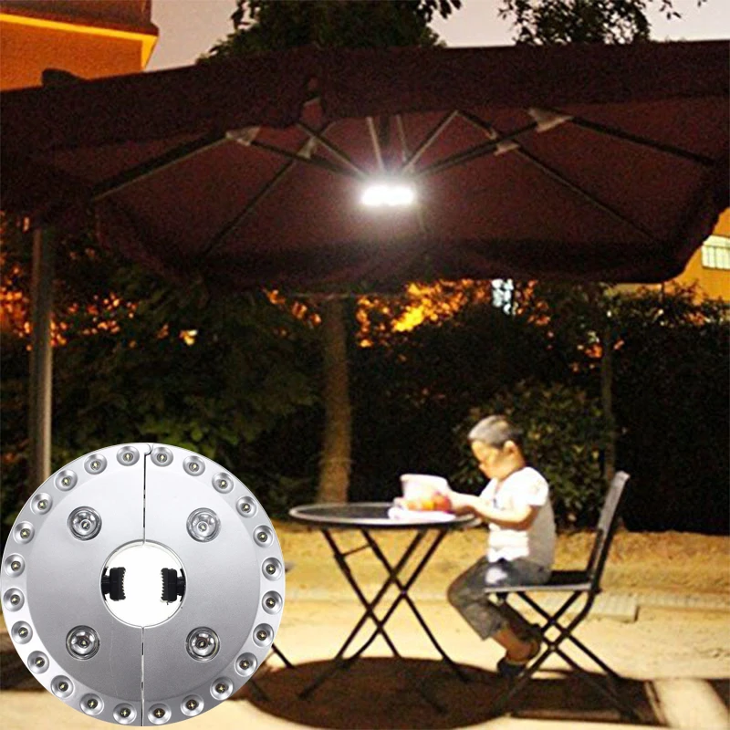 Уличные палки палатки кемпинга огни теплый Whtie лампа зонтик umbrel led для фонаря