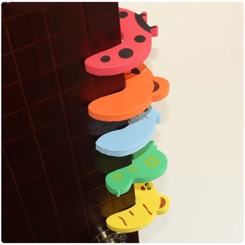 Silicone Door Stopper Door Stopper Bumpers Door Stopper Door Finger Pinch Guards 5pcs/Set Door Stopper Doorknob Wall Protection Children Shockproof Crash Pad Finger Protecter