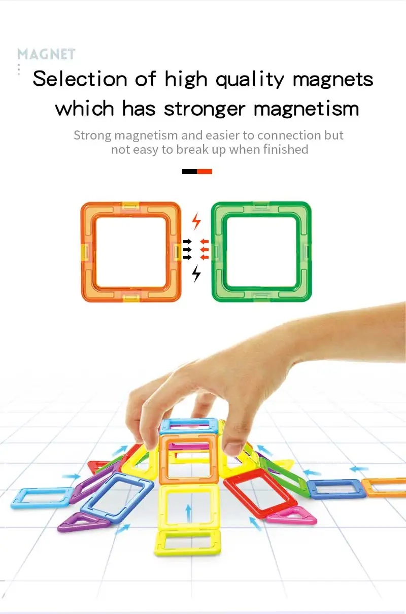 Мини-размер, разноцветный, 30-228 шт., Магнитный конструктор, набор для строительства, модель и строительные игрушки, магнитные блоки, развивающие игрушки