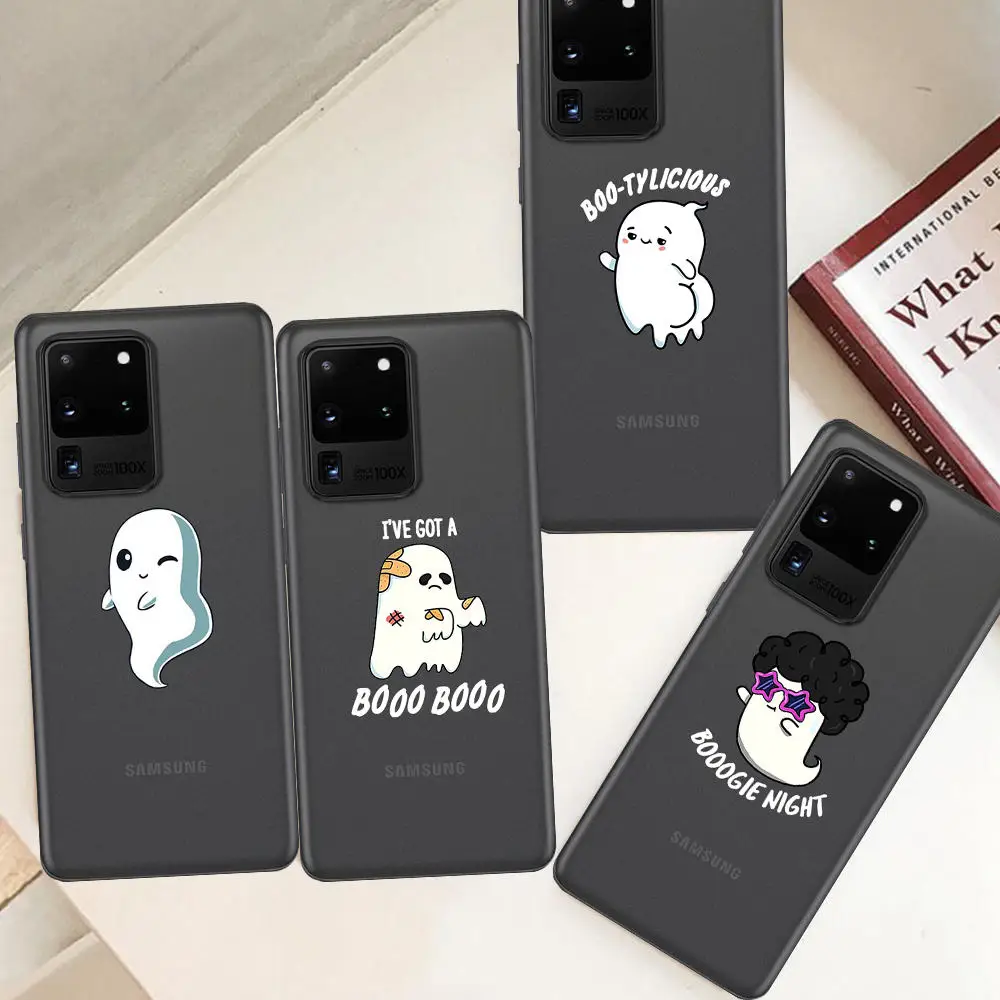 Силиконовый чехол для телефона Samsung Galaxy S20 Ultra Etui S8 S7 S10 J5 J7 J4 J6 J8 Plus S9 Funda Cute Halloween Ghost |