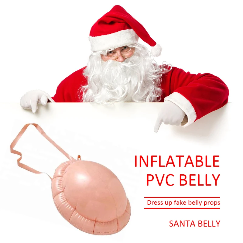 

Christmas Santa Claus Inflatable Fake Belly Cosplay Invisible Fake Belly Pregnancy Belly Hunchback Movie Props Halloween Dress