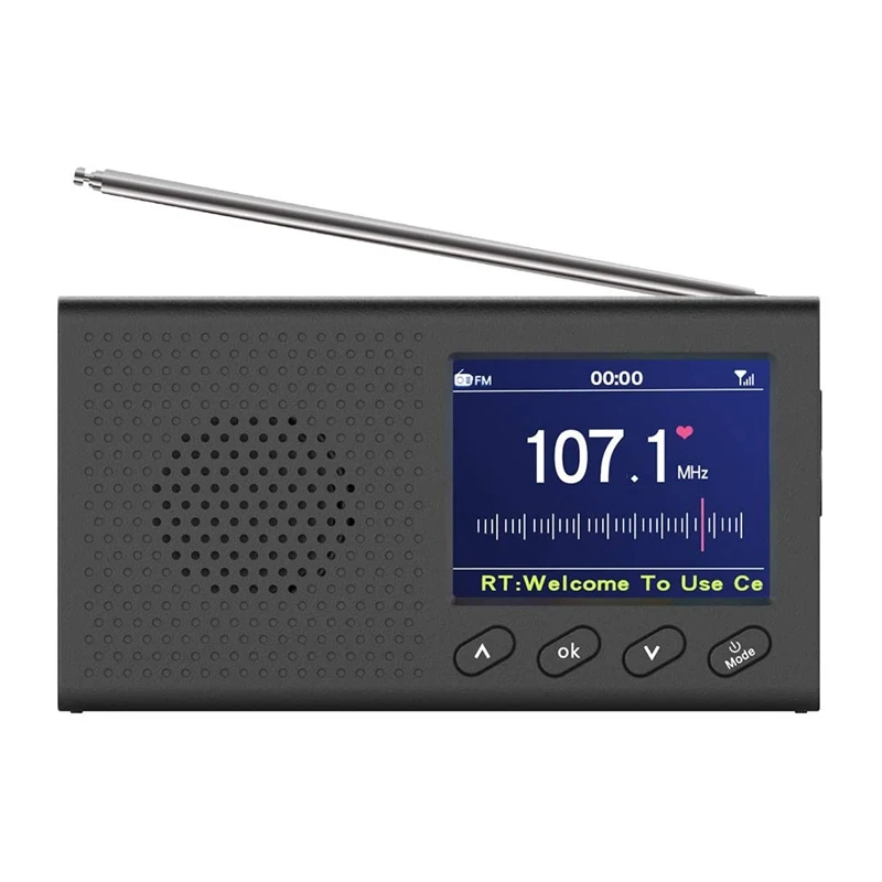 Радиостанция DAB с 2 4 дюймов Цвет ЖК дисплей Sn Перезаряжаемые портативный цифровой