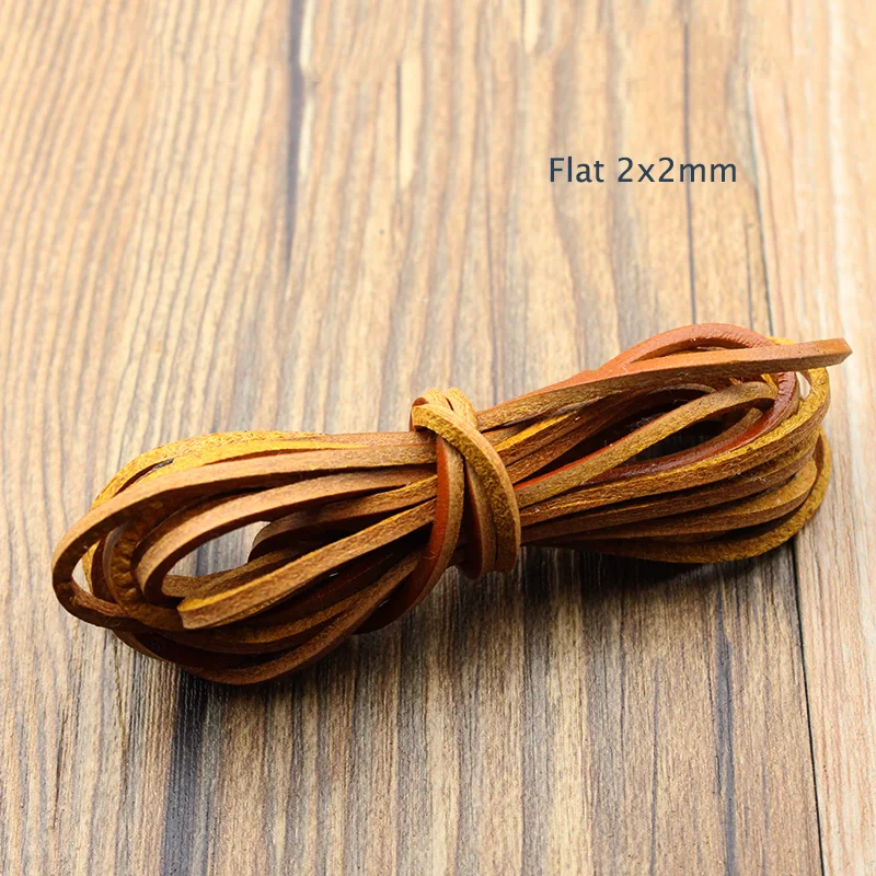 5 Meters Hight Quality 3*2mm Flat 100% Genuine Real Natural Leather Cord  String Lace Rope - Price history & Review, AliExpress Seller - anytimego  shop