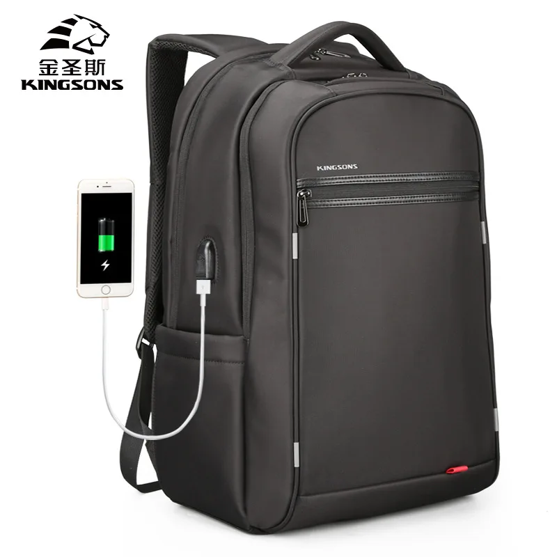 

Kingsons Backpack USB Electric Backpack Business Computer Backpack 17-Inch Computer Bag