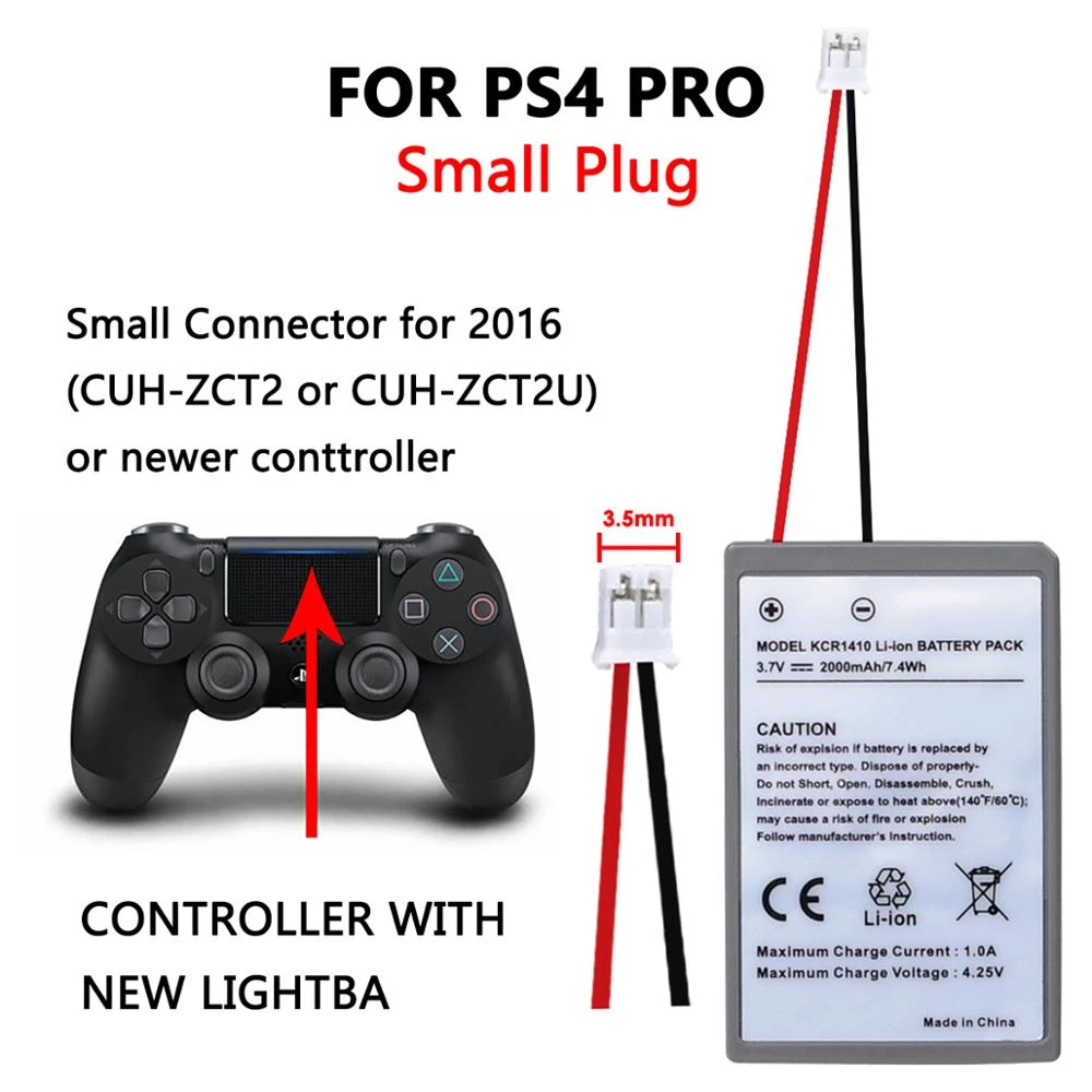 1x00mah Battery Pack Replacement For Sony Ps4 Pro Slim Bluetooth Dualshock Controller Second Generation Cuh Zct2 Or Cuh Zct2u Batteries Aliexpress