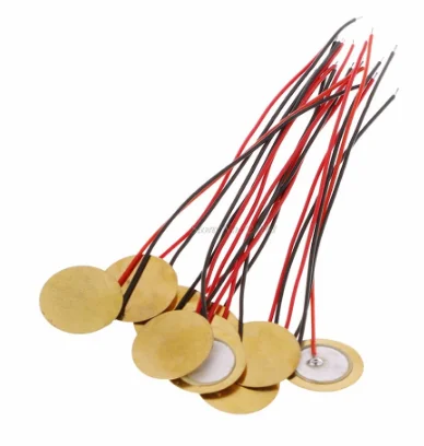 20pcs/lot 15mm Piezo Elements buzzer Sounder Sensor Trigger Drum Disc With Wire Copper buzzers For Arduino Loudspeaker | Электронные