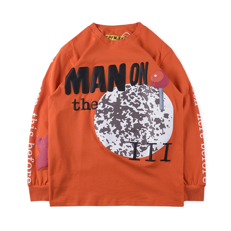 2021 футболка CPFM.XYZ для Motm III Return 2 Crazy Tee трехмерная с длинным рукавом и принтом |