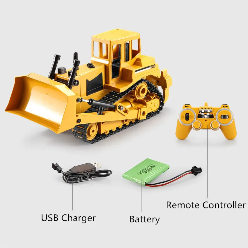 New large size excavator High Simulation 2.4G Remote Control Truck With Triangle crawler bulldozer Truck Vehicle  sound lights 6