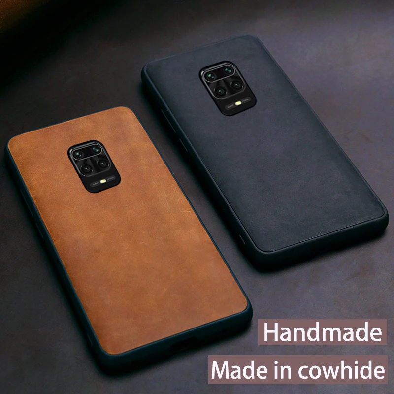 Genuine Leather Phone Case For Xiaomi Redmi Note 9s 8 7 Pro Mi 9 10 9se 9T pro A2 lite A3 Mix 3 Max Poco F1 X2 | Мобильные телефоны